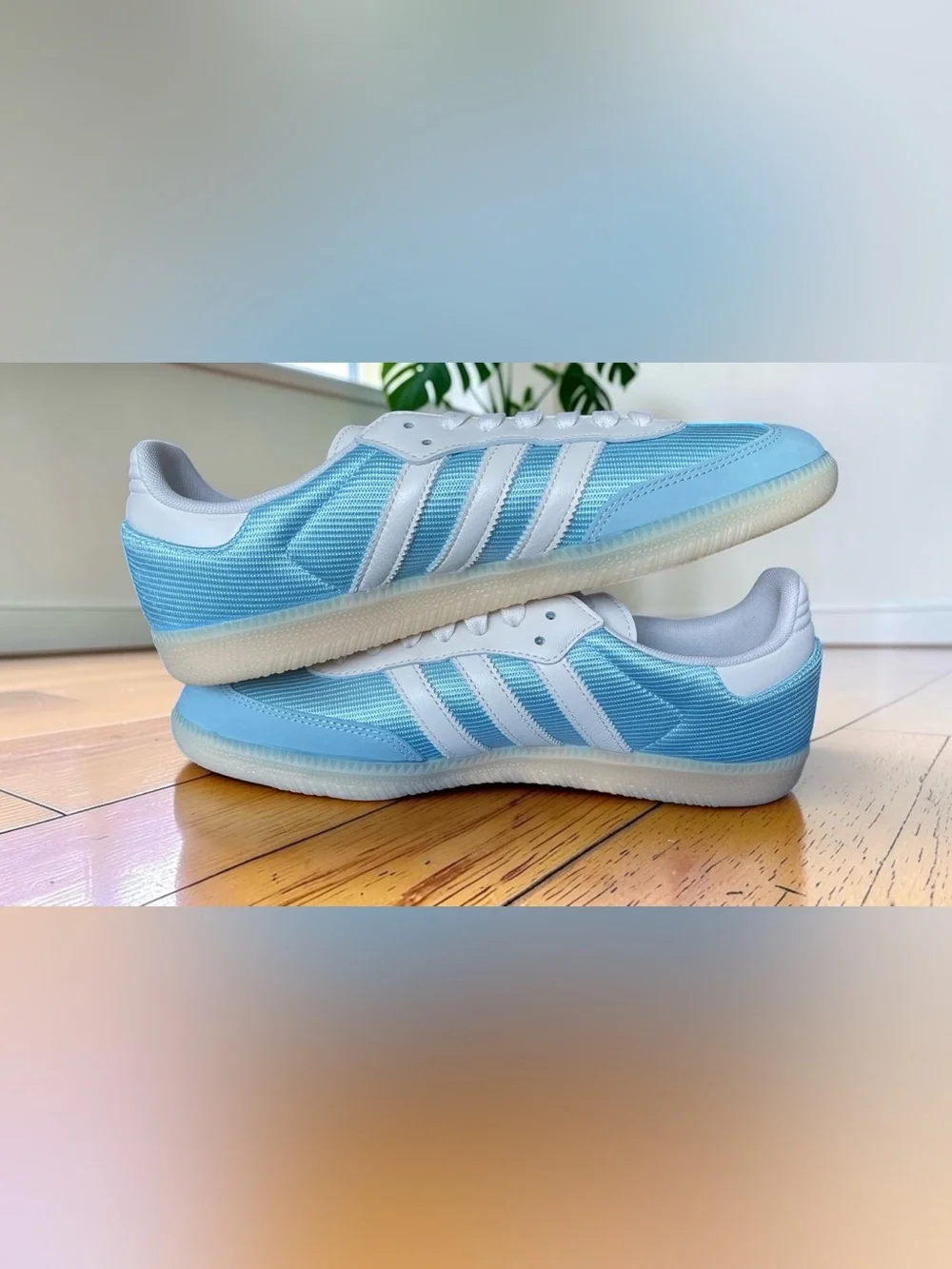 adidas OG Samba NEW Icey Blue /Chalk White Size 8 Men/ 9 Women